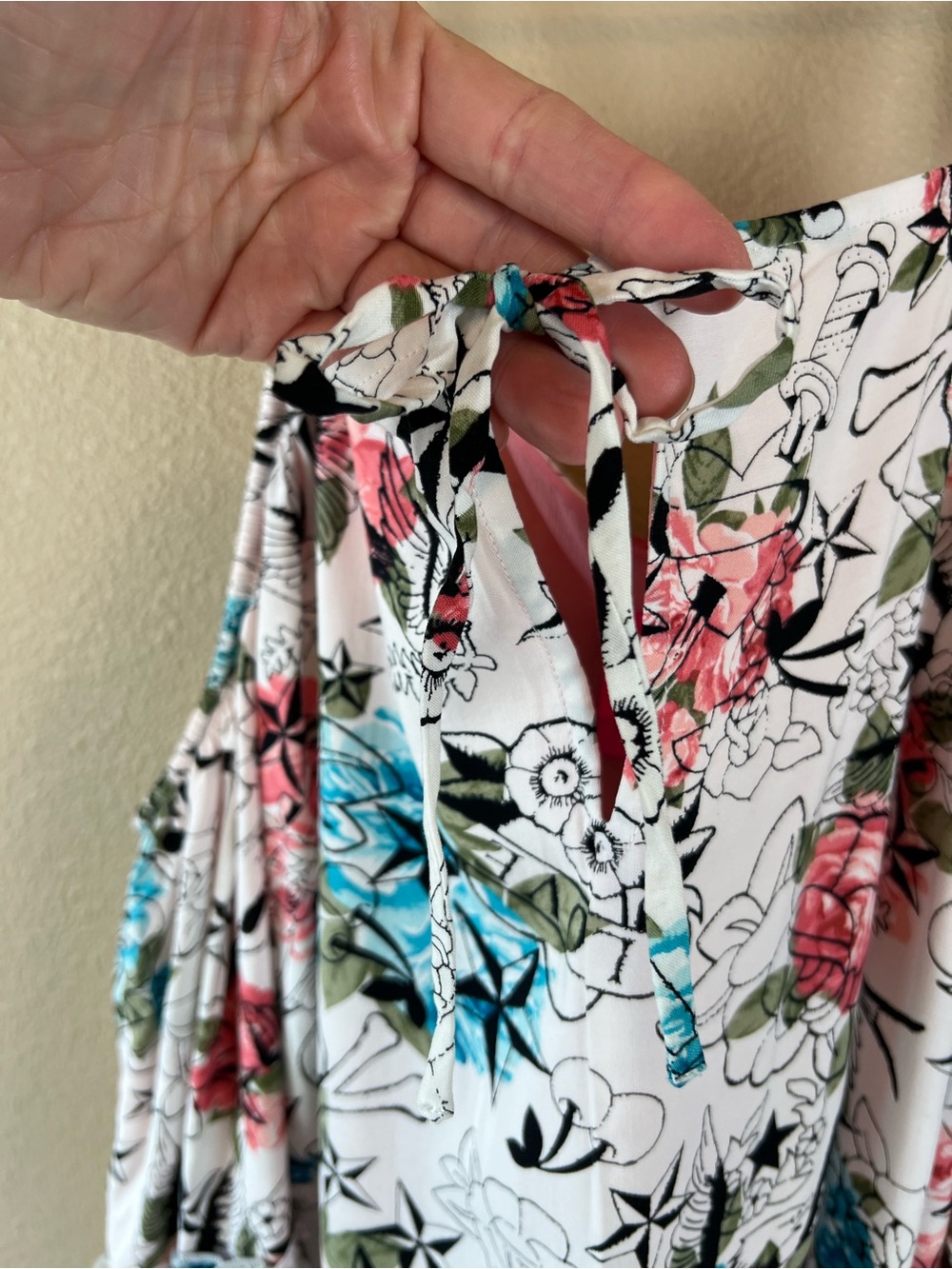 Betsey Johnson x Torrid Mini Challis Cold Shoulder Dress - Picture 4 of 12